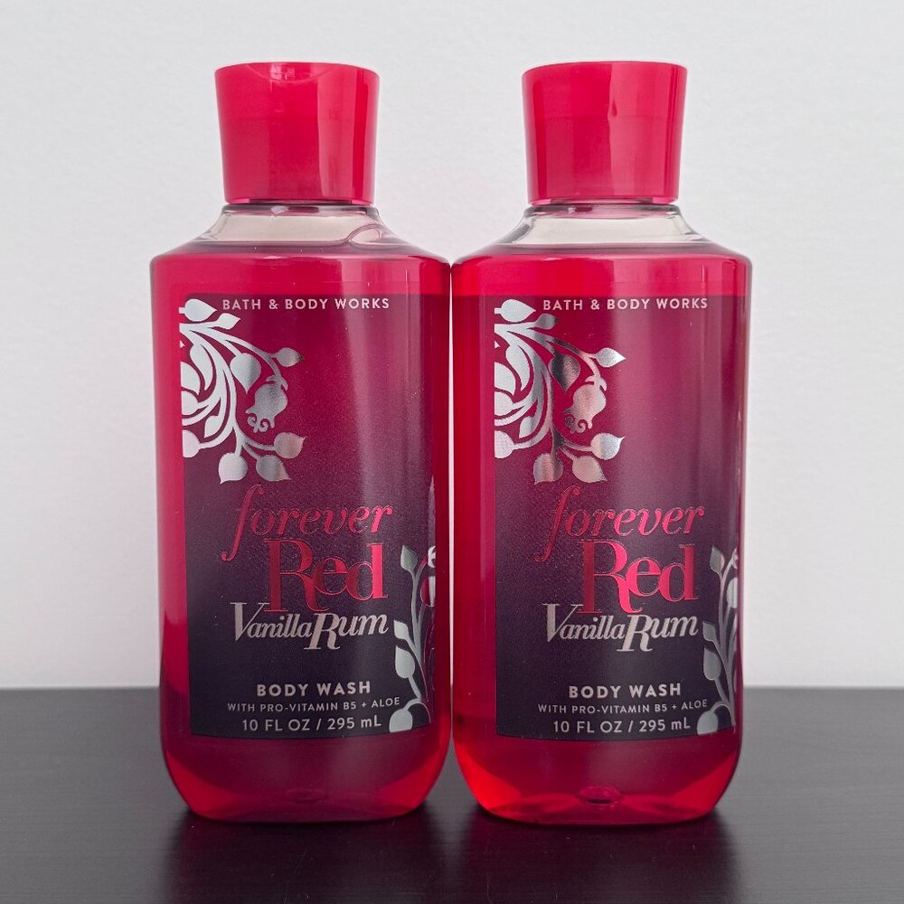 Bath & Body Works Forever Red Vanilla Rum Body Wash (Set of 2)